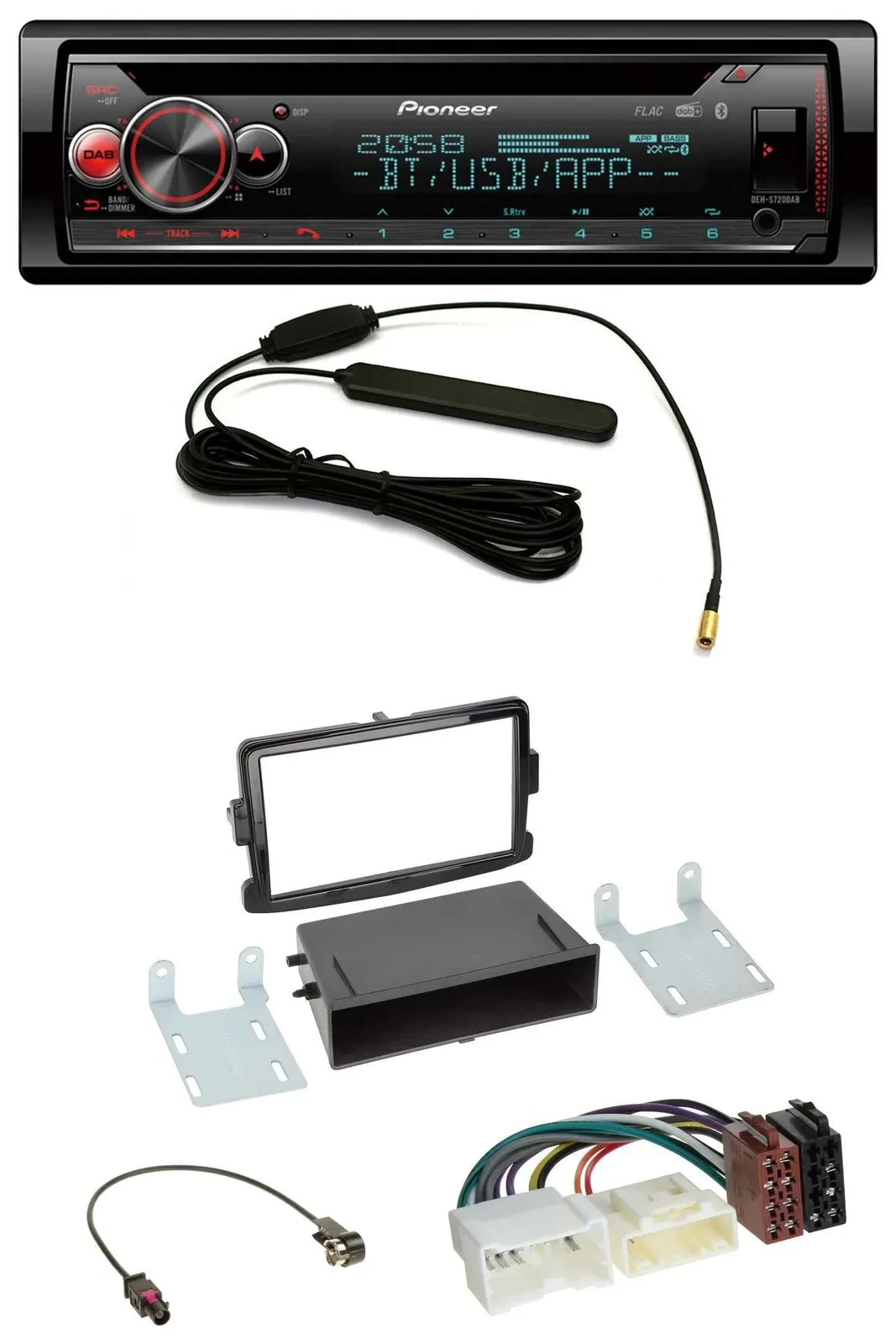 Pioneer USB DAB MP3 Bluetooth CD Autoradio für Dacia Lodgy Sandero Opel Vivaro
