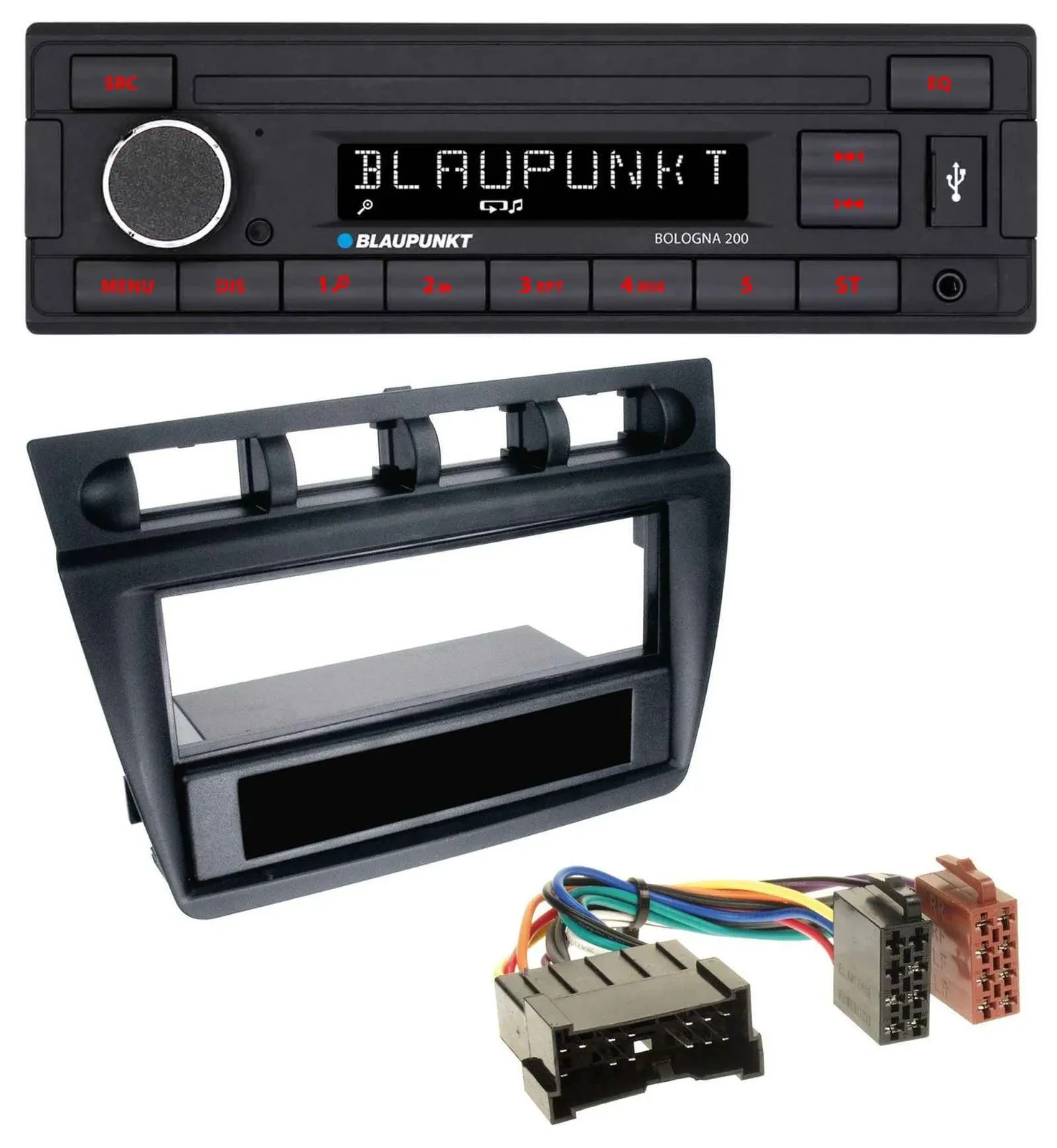 Автомагнитола для Kia Picanto (с 2006) Blaupunkt 1-DIN MP3 USB AUX, черная