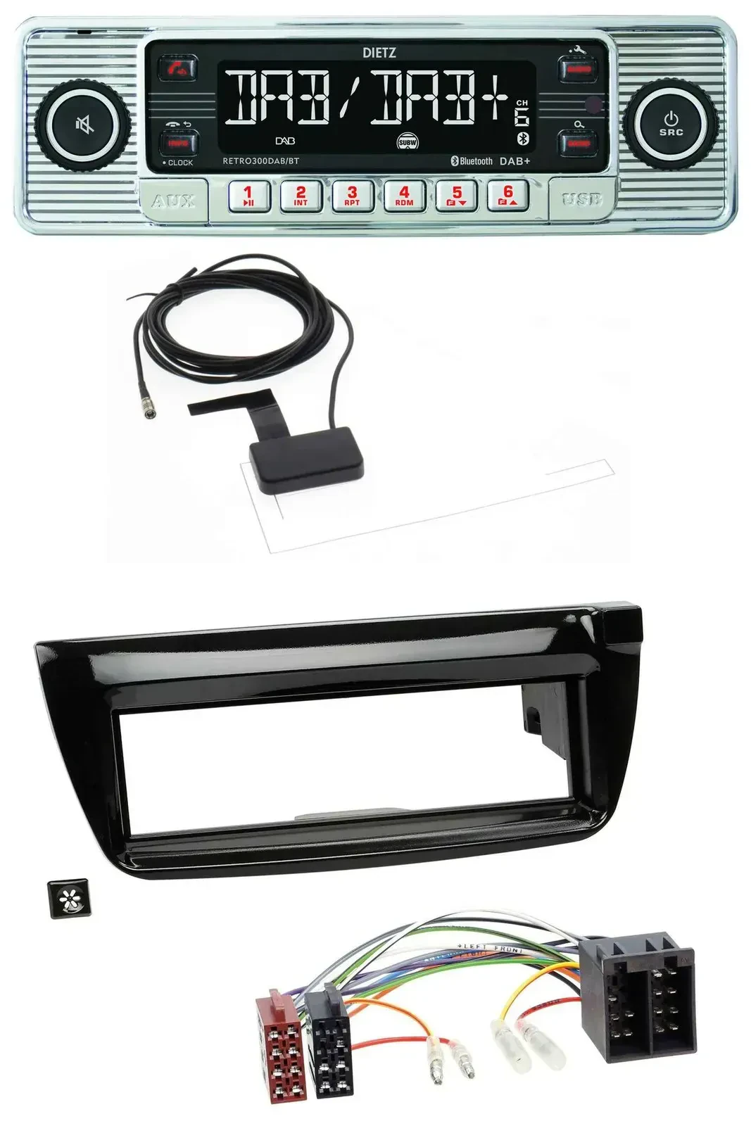 Dietz Bluetooth USB MP3 DAB Autoradio für Opel Combo ab 11 Fiat Doblo 12-15