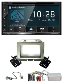 Kenwood DAB TMC USB 2DIN Lenkrad Bluetooth Navigation für Kia Sportage 3 2010-20