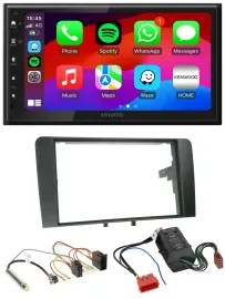 Автомагнитола для Audi A3 (2003–2006) Kenwood 2DIN, MP3, USB, DAB, Bluetooth, совместима с Bose Active System