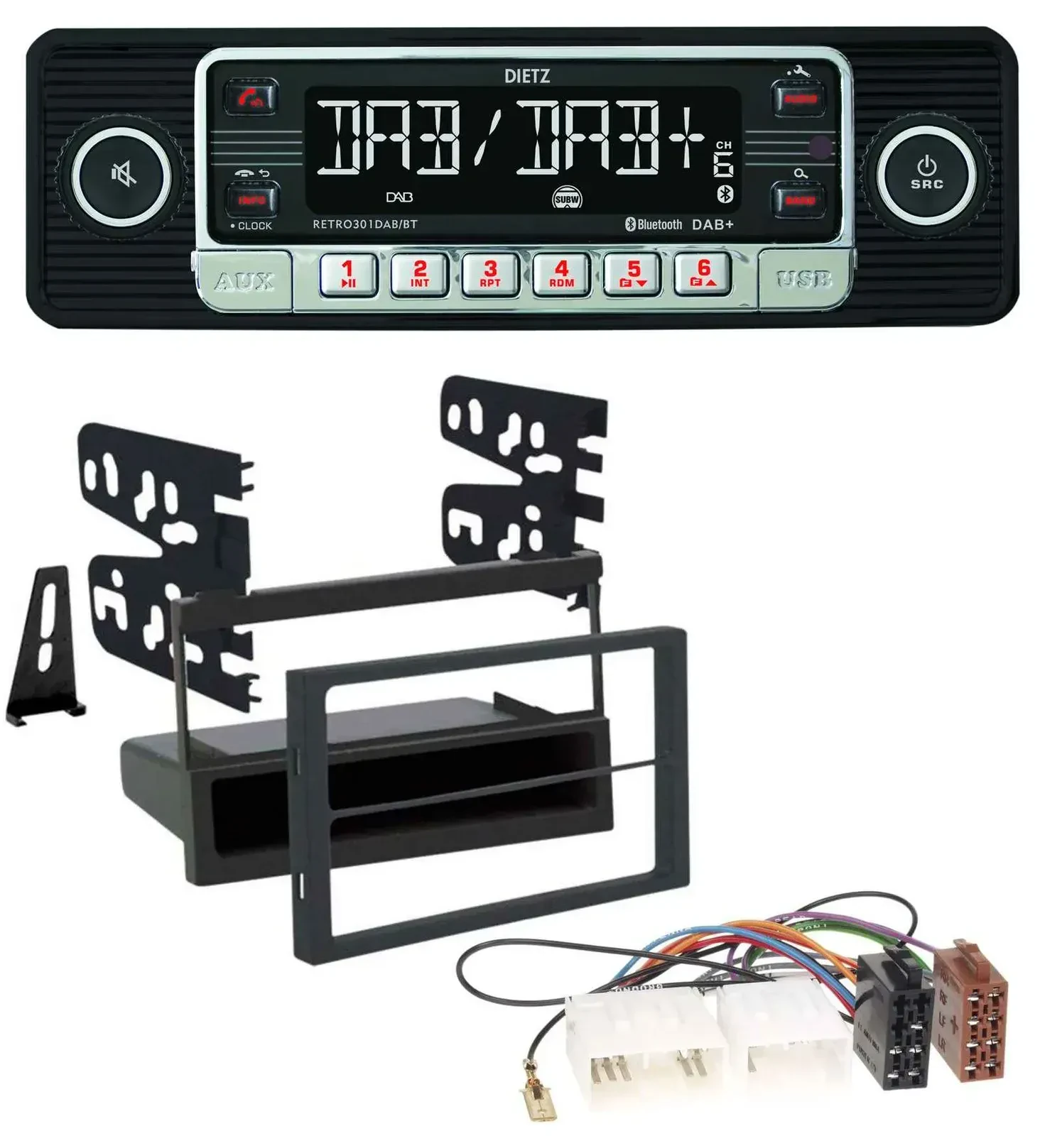 Dietz USB DAB MP3 Bluetooth Autoradio für Mazda 626 (99-00) / MPV (96-99)