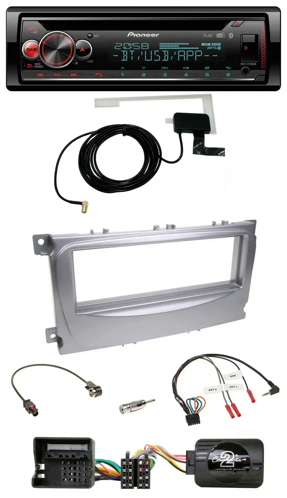 Автомагнитола Pioneer DAB CD USB Bluetooth для Ford S-Max/Mondeo (2007–2014)
