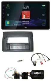 JVC DAB Lenkrad Bluetooth USB Autoradio für Fiat Stilo 2001-2007 Profi Ablage