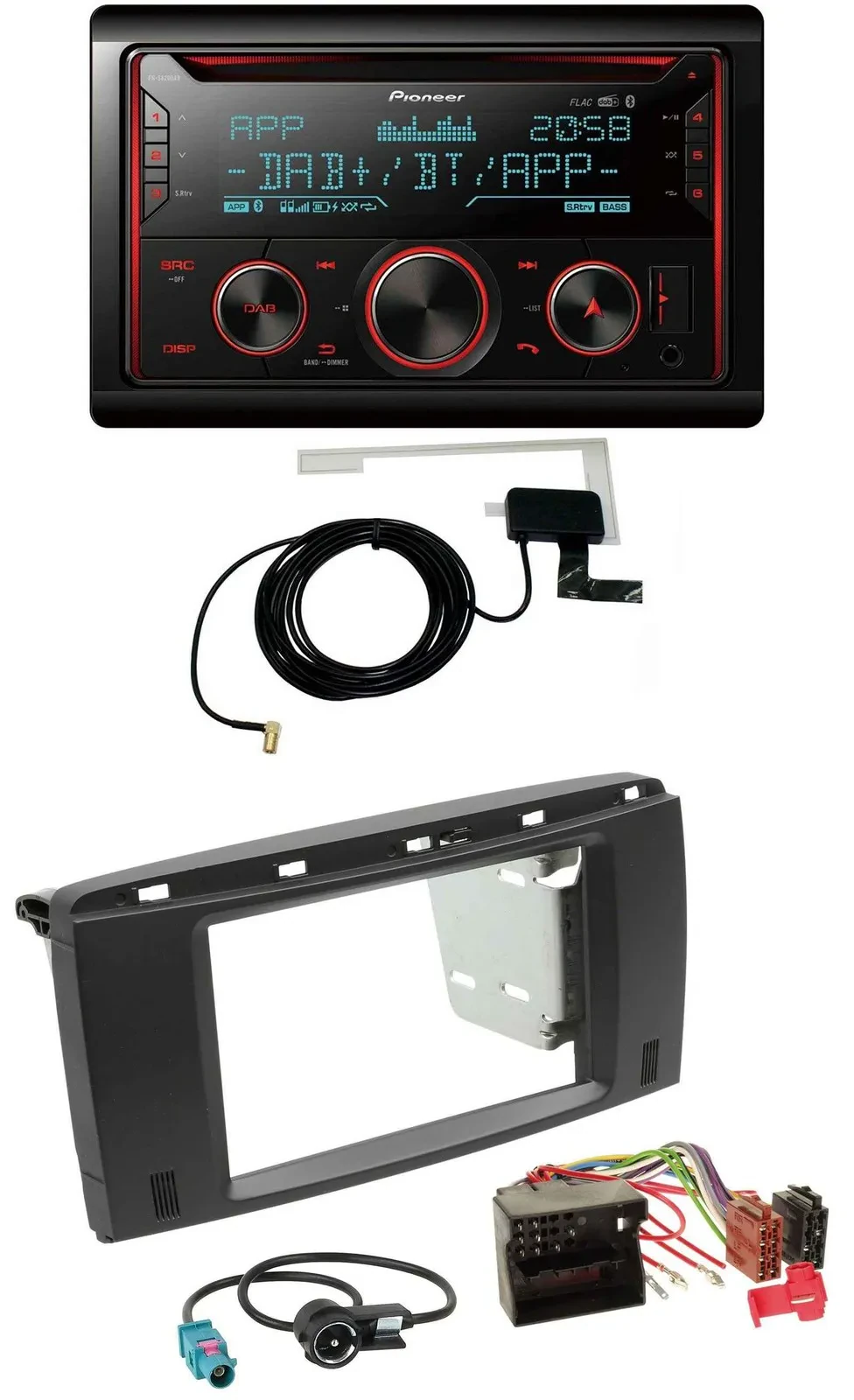 Pioneer 2DIN MP3 DAB USB CD Bluetooth Autoradio für Mercedes R-Klasse 2006-2012