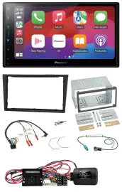 Pioneer DAB USB Lenkrad Bluetooth 2DIN Autoradio für Opel Corsa D stealth schwar