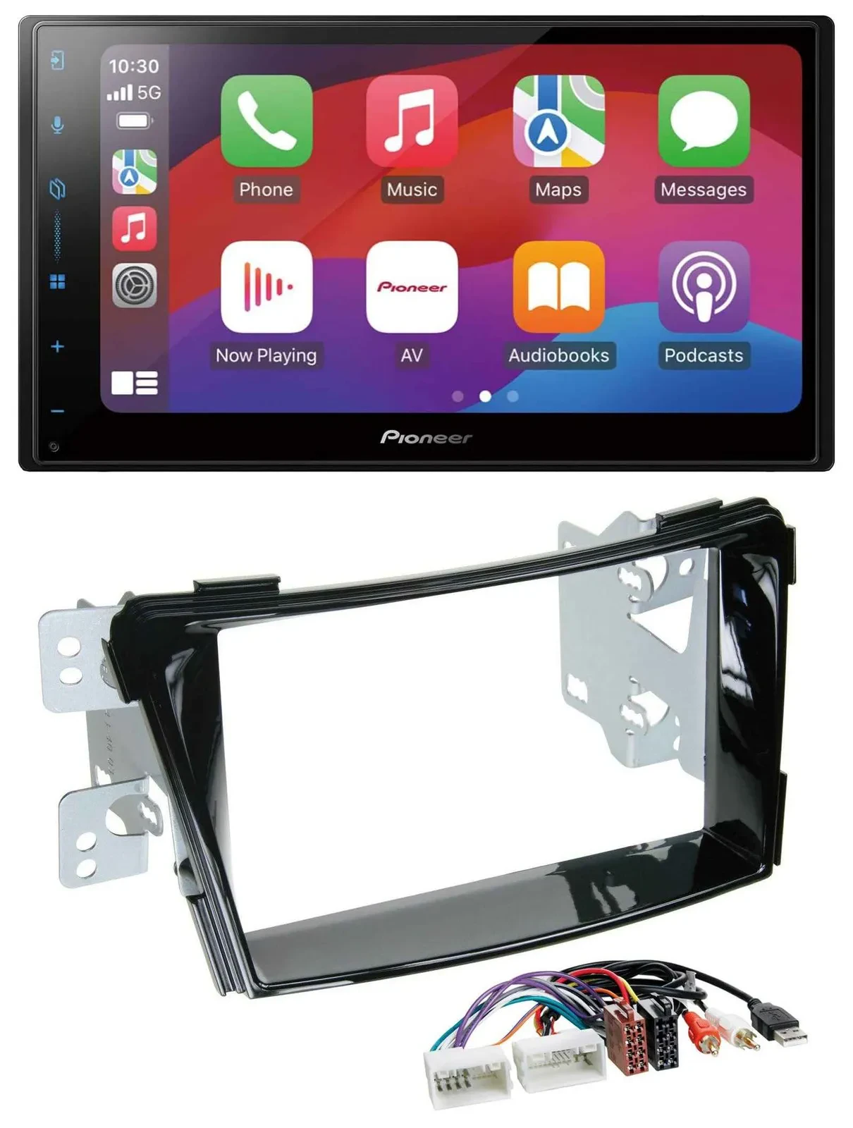 Pioneer DAB USB MP3 Bluetooth 2DIN Autoradio für Hyundai i40 ab 11 VF Klavierlac