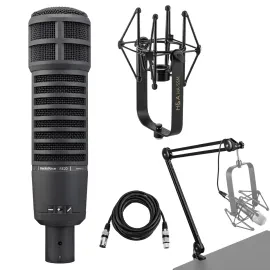 Electro-Voice RE20 Variable-D Dynamic Cardioid Microphone, Black, Bundle with Mi