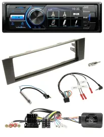 Автомагнитола для Audi A3 (2003-2006) JVC Bluetooth, USB, DAB, поддержка кнопок на руле