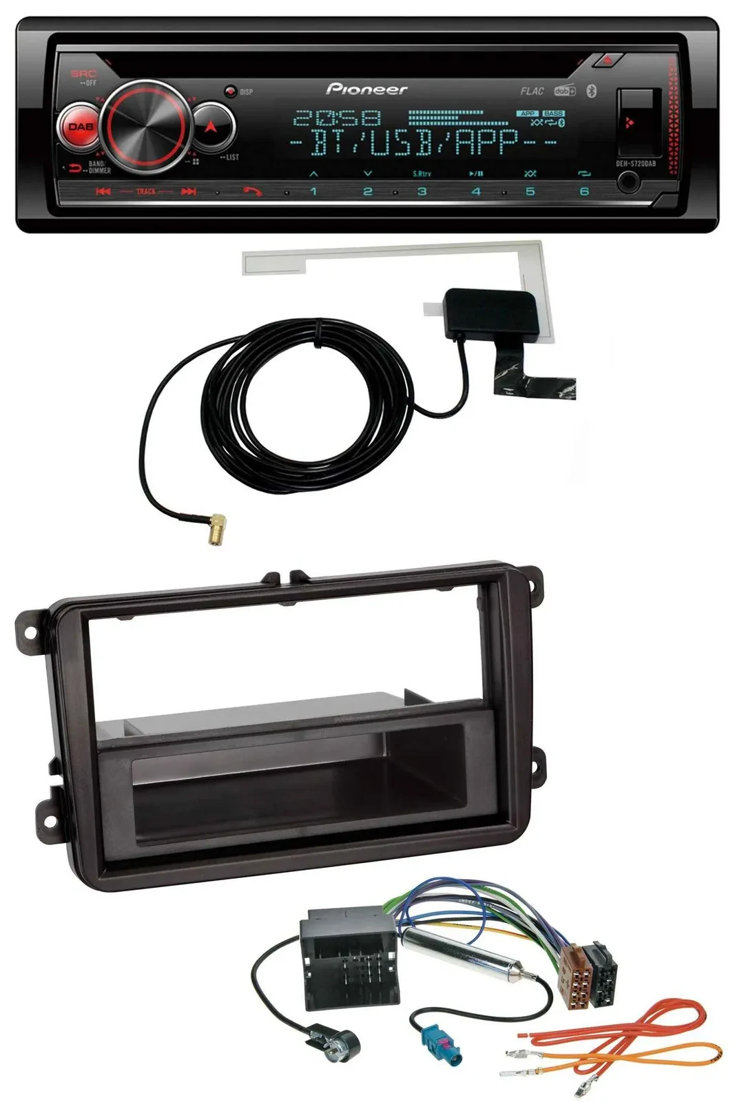 Автомагнитола для Seat Alhambra (с 2010) и Leon (2009–2012) Pioneer DAB CD MP3 USB Bluetooth