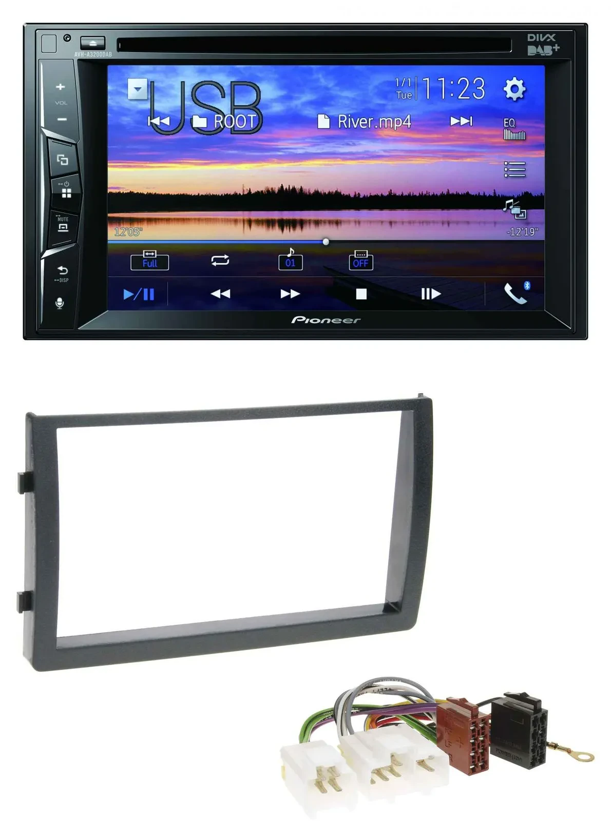 Pioneer Bluetooth 2DIN USB DVD DAB MP3 Autoradio für Nissan Altima 2005-2006