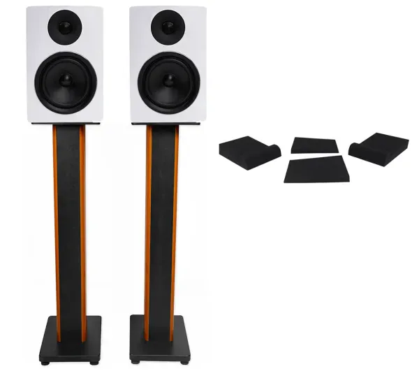 Pair Rockville APM6W 6.5" 2-Way 350 Watt USB Studio Monitors+36" Stands+Pads