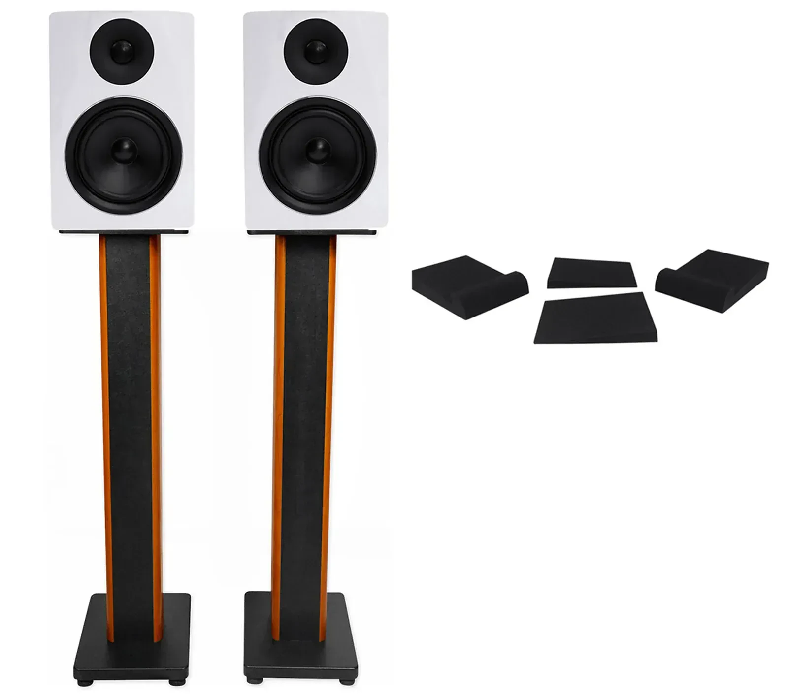 Активный студийный монитор Rockville APM6W White с аксессуарами (пара)