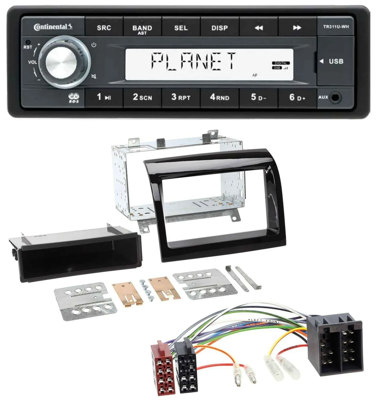 Continental USB MP3 AUX 1DIN Autoradio für Peugeot Boxer Citroen Jumper Fiat Duc