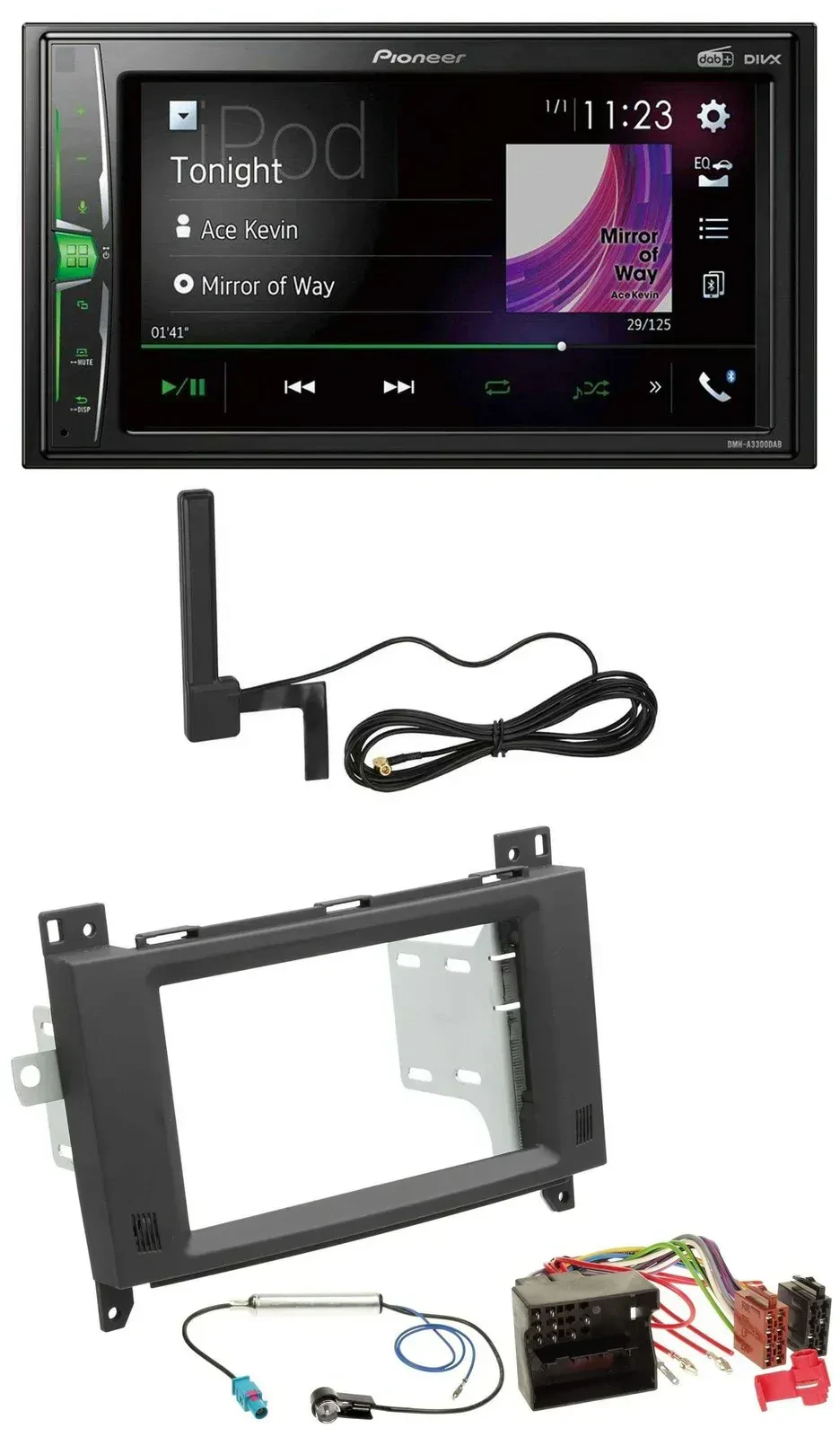 Автомагнитола для Mercedes Vito/Viano (2006–2014) Pioneer 2DIN, MP3, DAB, Bluetooth, AUX