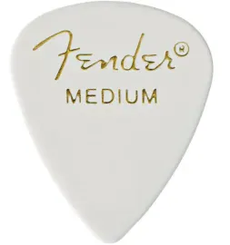 Fender 351 Classic Celluloid Guitar Picks - WHITE - MEDIUM - 144-Pack (1 Gross)