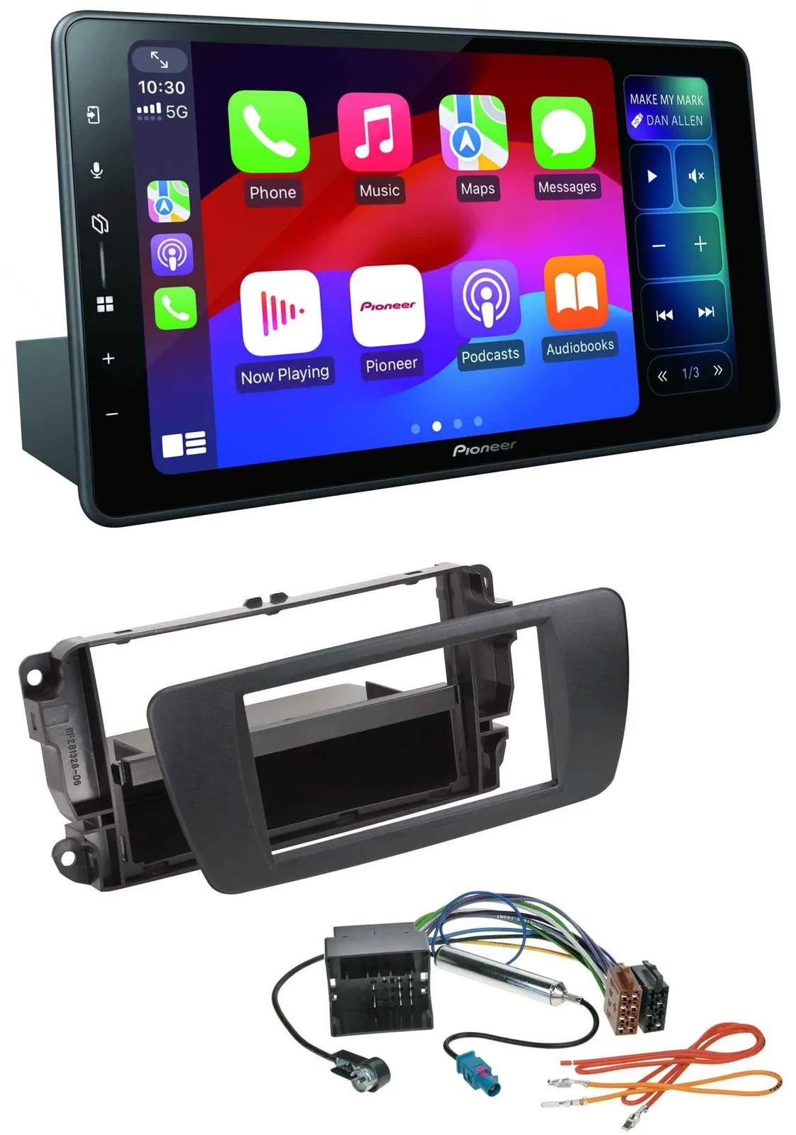 Pioneer Bluetooth DAB MP3 USB Autoradio für Seat Ibiza 6J ab 08 nitschwarz AN1
