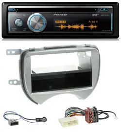Pioneer MP3 DAB USB CD Bluetooth Autoradio für Nissan Micra (10-13 K13) silber