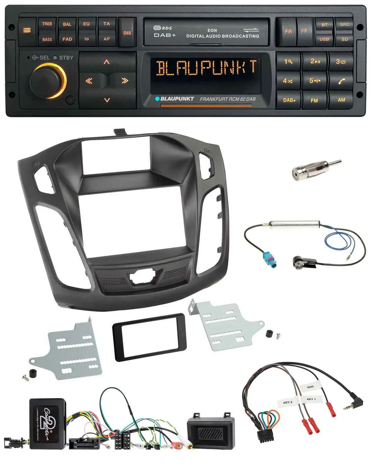 Blaupunkt USB DAB SD Lenkrad Bluetooth Autoradio für Ford Focus DYB 2011-2014