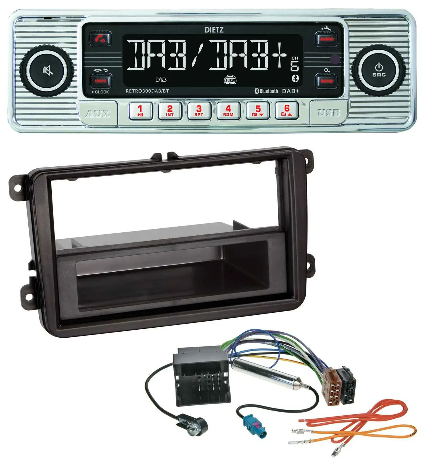Автомагнитола для Seat Alhambra (с 2010), Leon (2009–2012), Toledo Dietz Bluetooth, MP3, DAB, USB