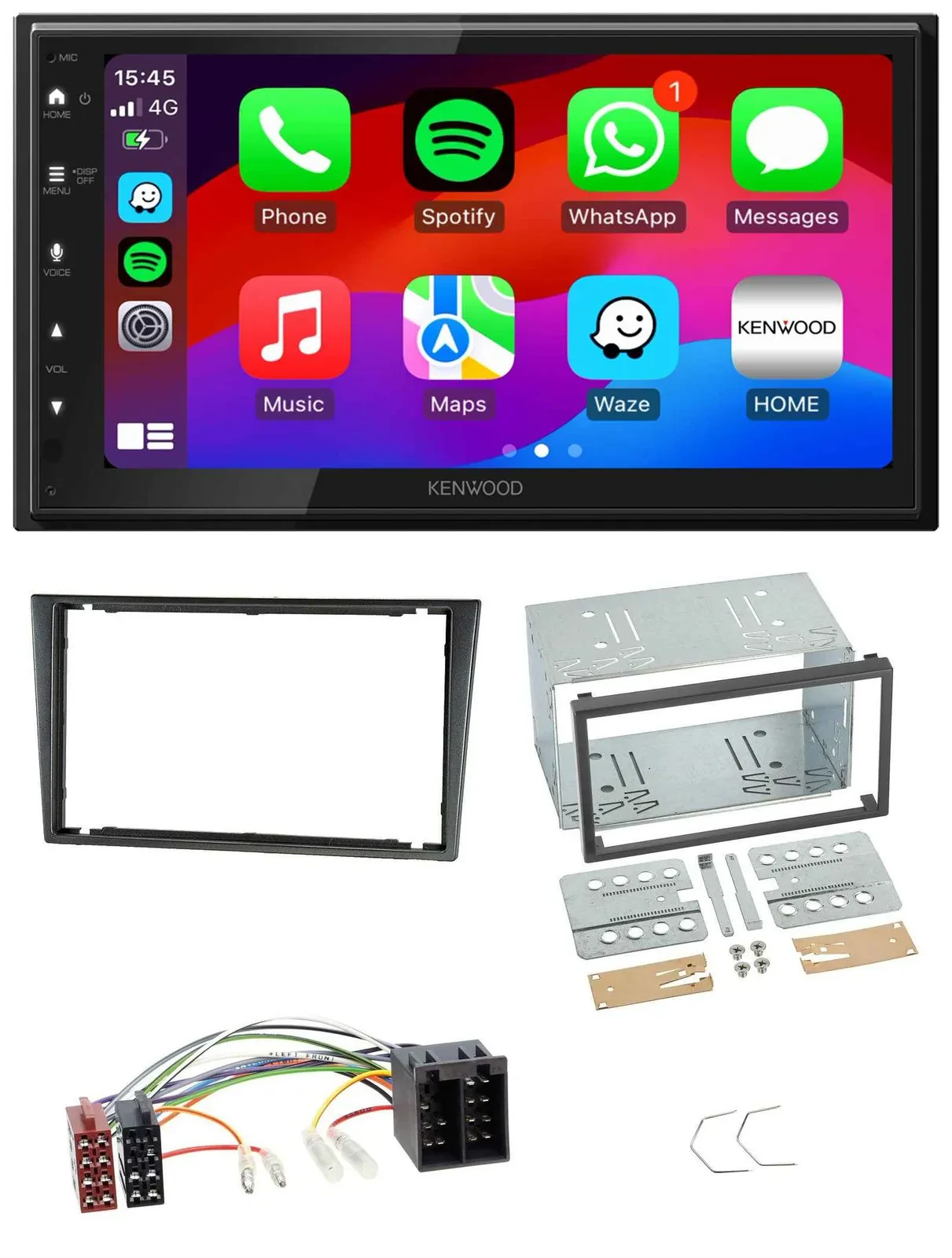 Kenwood MP3 USB DAB 2DIN Bluetooth Autoradio für Opel Combo C Corsa C Tigra Meri