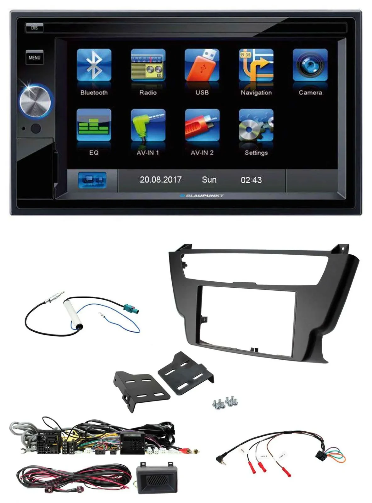 Blaupunkt SD Bluetooth 2DIN MP3 USB Lenkrad Autoradio für BMW 3er 4er 2012-2016