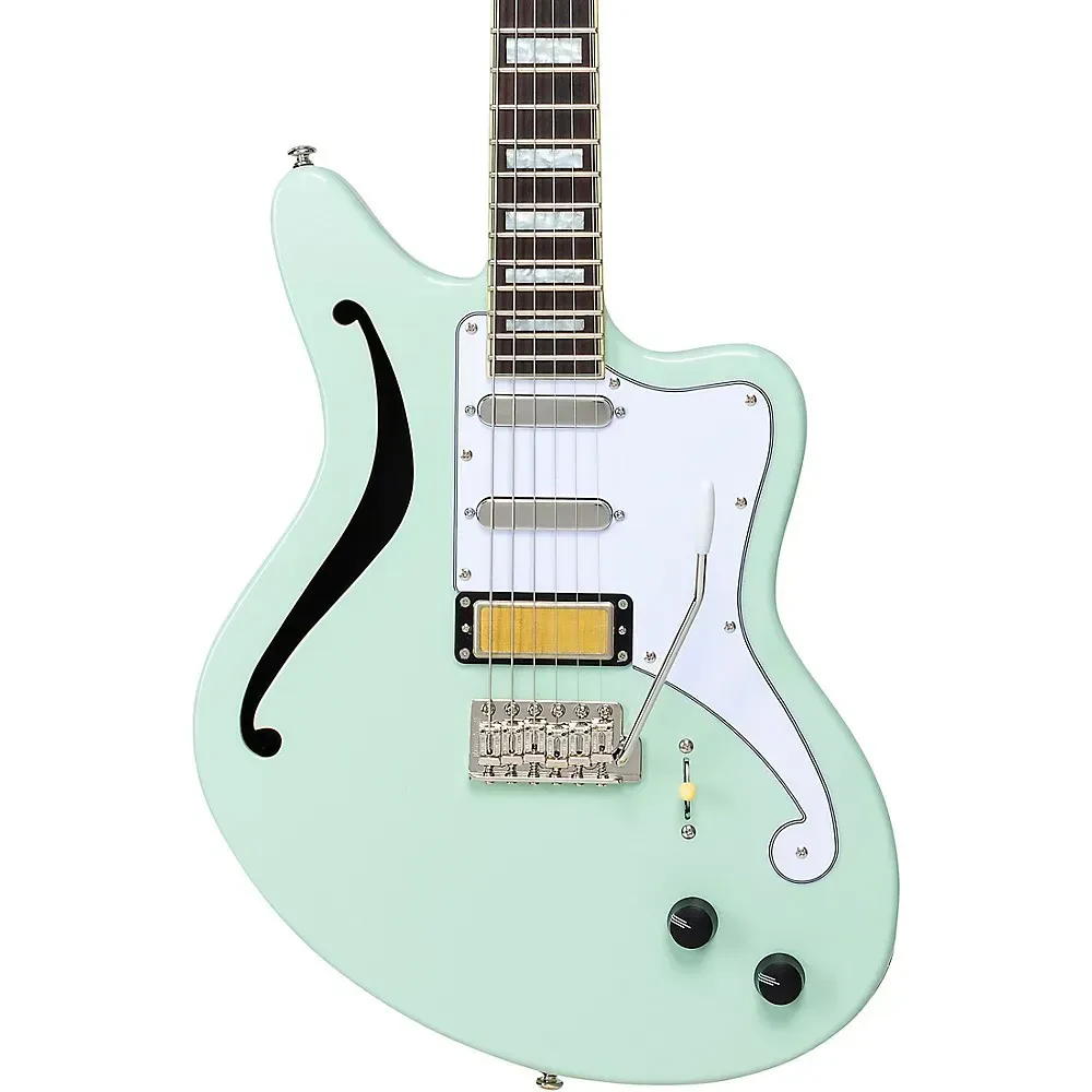 Электрогитара D'Angelico Excel Giacomo Turra Bedford SH Semi-Hollow Peppermint 24.75" с чехлом