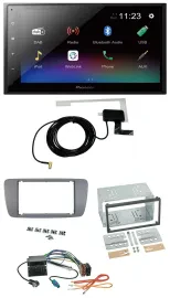 Pioneer DAB MP3 Bluetooth 2DIN USB Autoradio für Seat Ibiza ab 08 conemaragrau