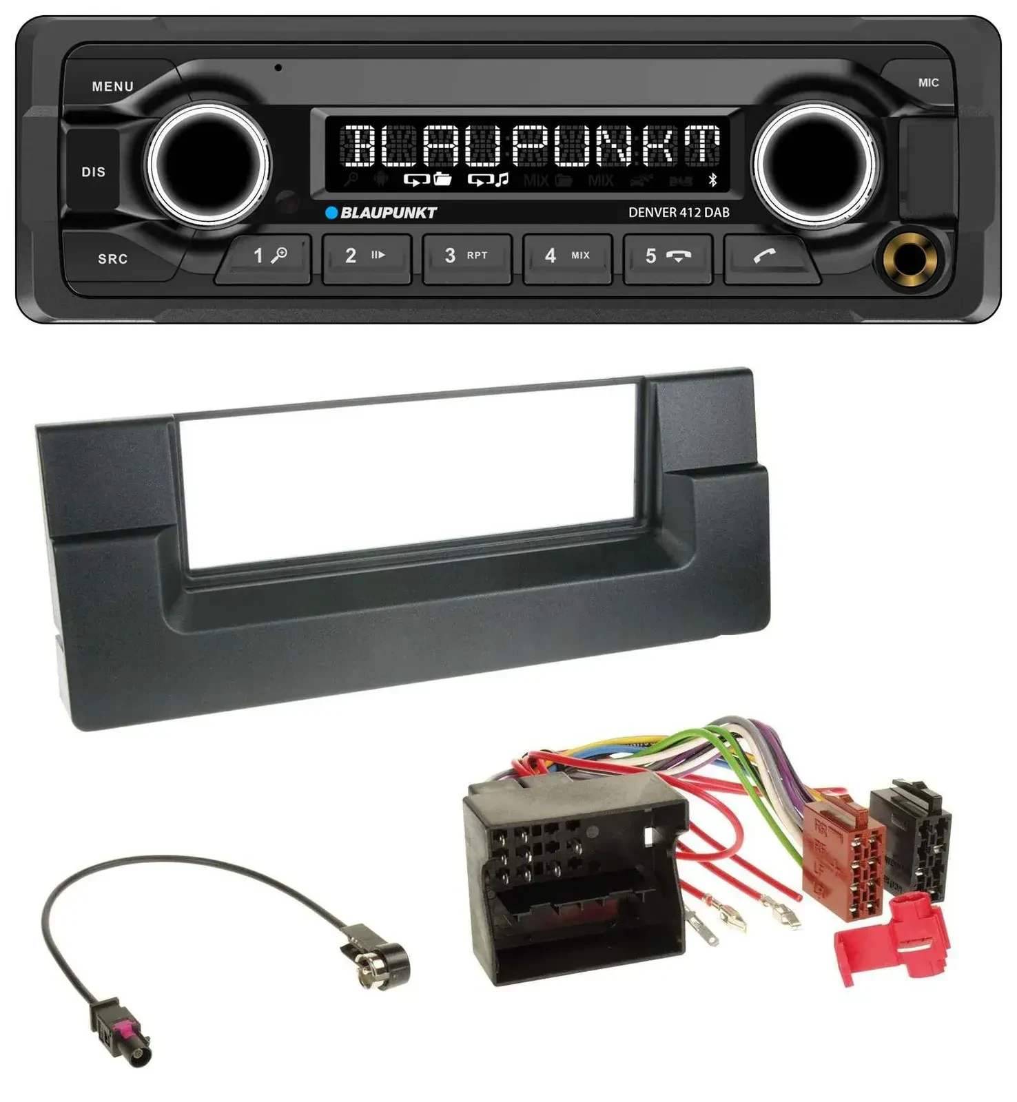 Blaupunkt Bluetooth DAB MP3 USB Autoradio für BMW 5er (E39) X5 (E53) Quadlock
