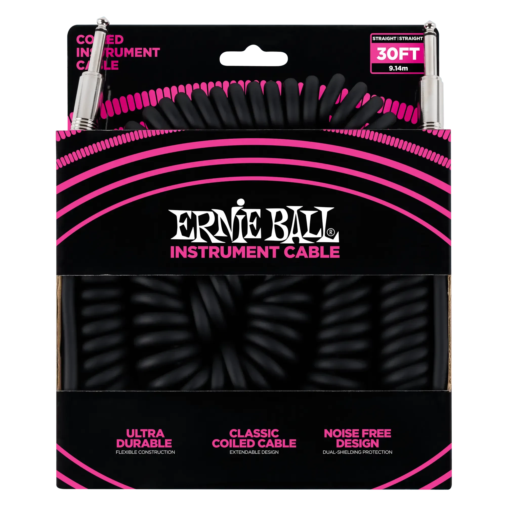 Инструментальный кабель Ernie Ball 6044 9м Coiled Black