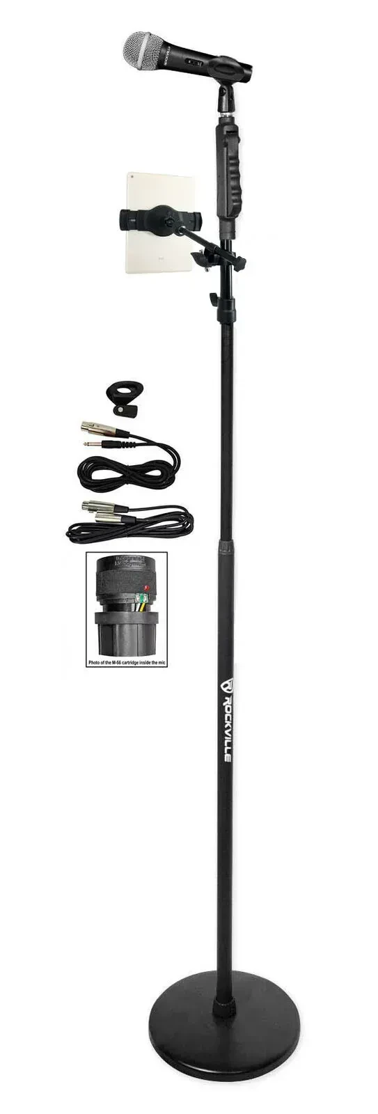 Вокальный микрофон Rockville RMC-XLR Black с аксессуарами