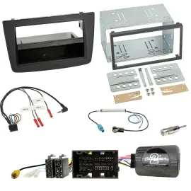 Einbauset Lenkradadapter Doppel DIN Autoradio für Alfa Mito 14-18 schwarz