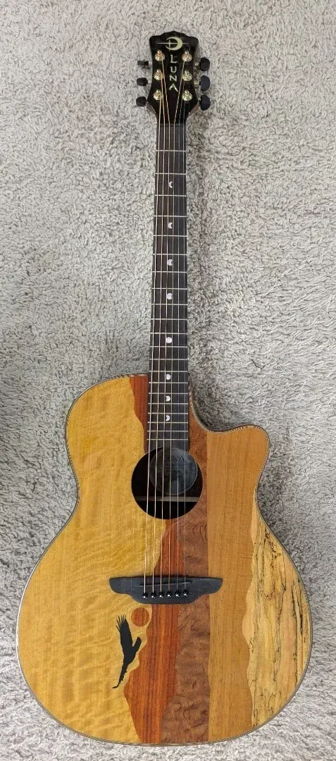 Luna Vista Eagle Acoustic-Electric Guitar, Ebony Fretboard, Koa Body