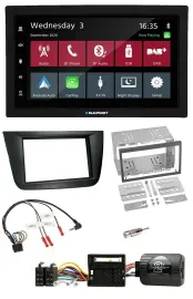 Blaupunkt DAB Bluetooth USB Lenkrad 2DIN Autoradio für Seat Altea Toledo schwarz