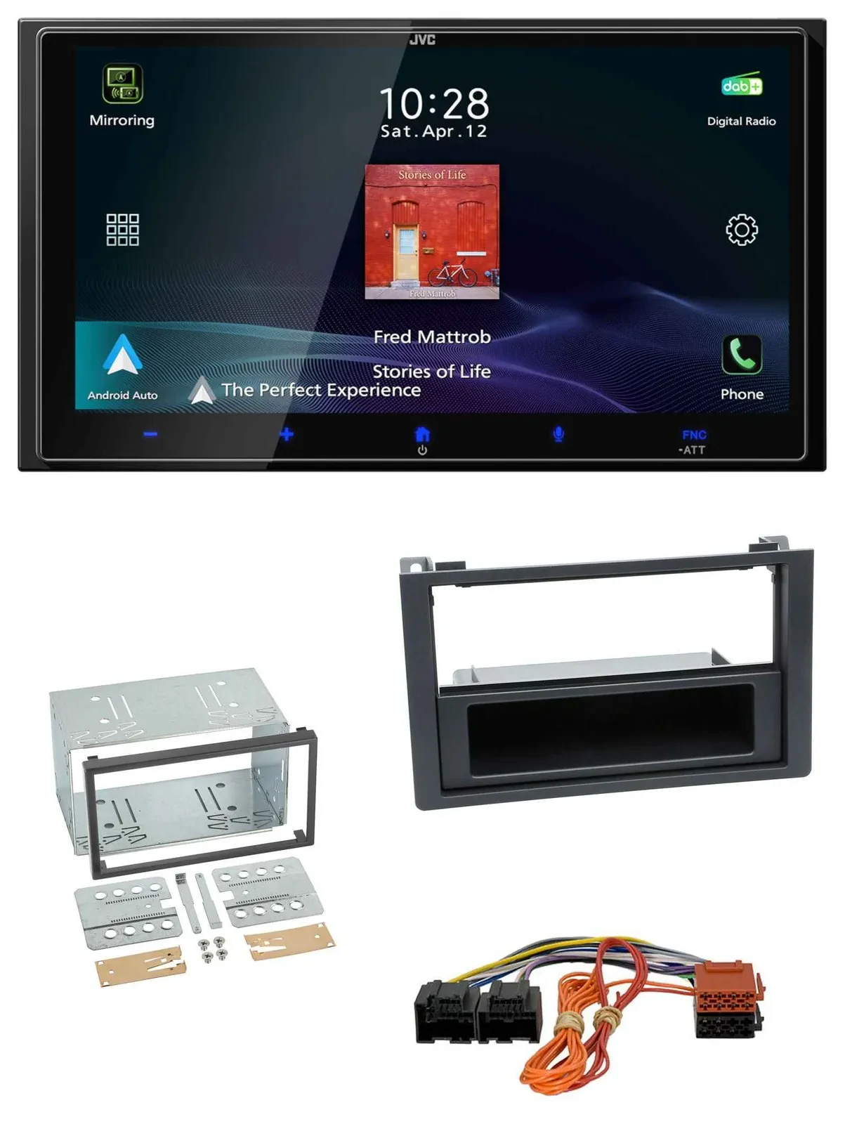 JVC USB Bluetooth 2DIN DAB MP3 Autoradio für Saab 9.3 Ys3F 2007-2012