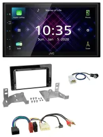 JVC DAB 2DIN MP3 Bluetooth USB Autoradio für Toyota Aygo AB7 ab 2022 klavierlack