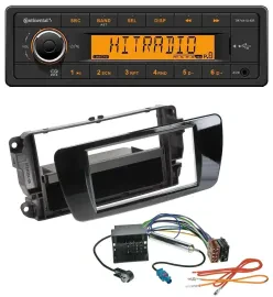 Continental 1DIN USB AUX MP3 Autoradio für Seat Ibiza ab 08 Klavierlack schwarz