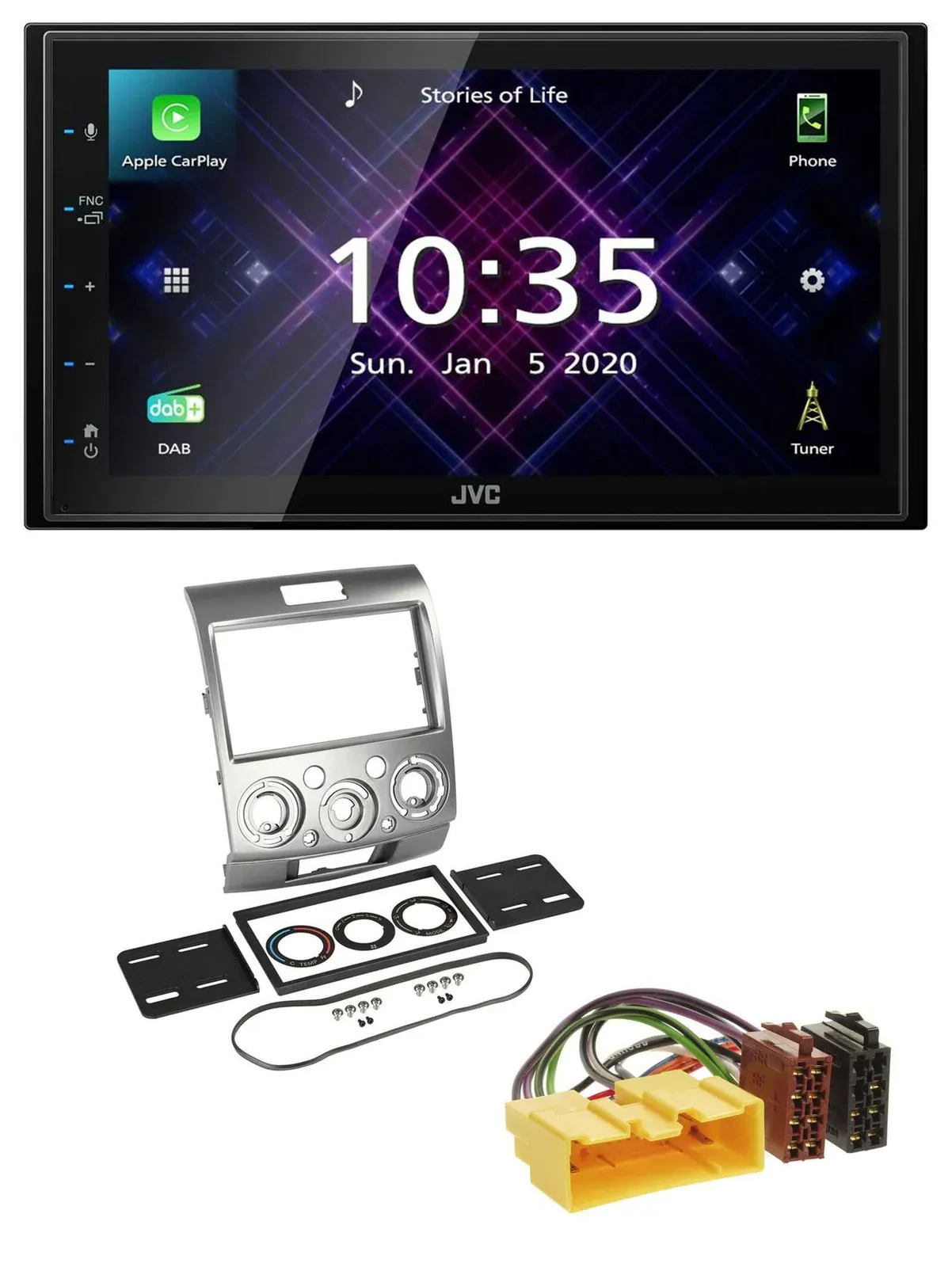 JVC DAB 2DIN MP3 Bluetooth USB Autoradio für Ford Ranger 2AB 2007 2011