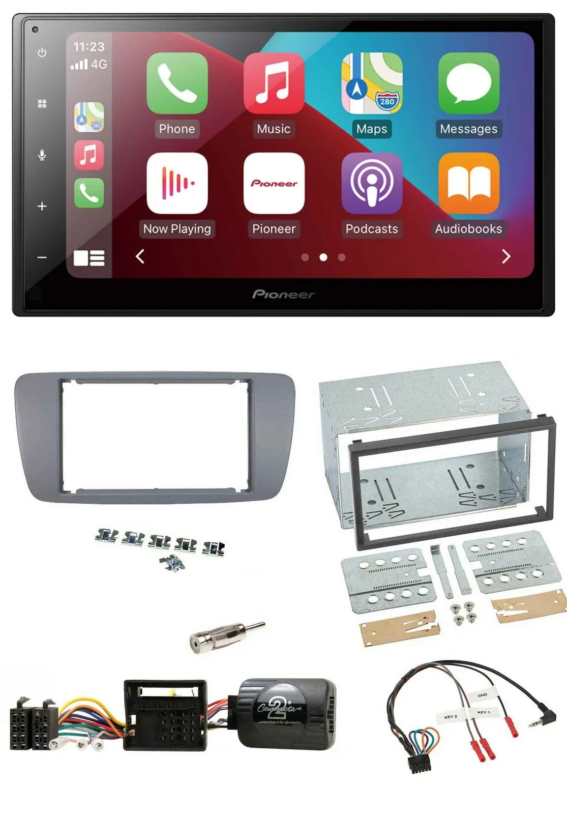 Автомагнитола для Seat Ibiza (с 2008) Pioneer 2-DIN, DAB, Bluetooth, USB