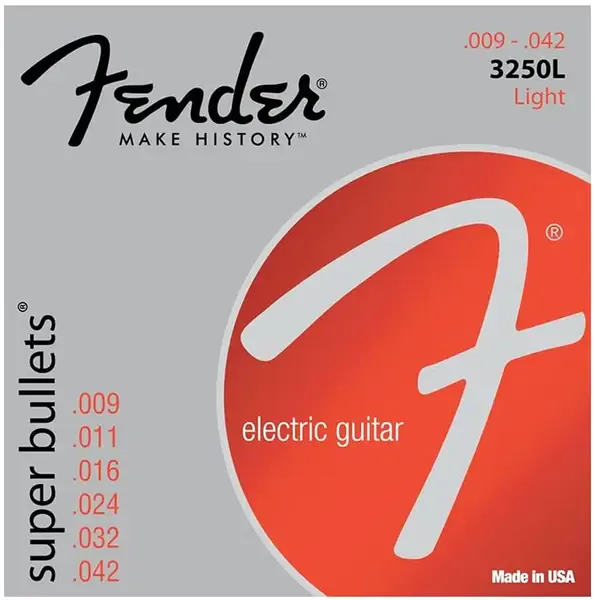 Струны для электрогитары Fender 3250L Super Bullets 9-42