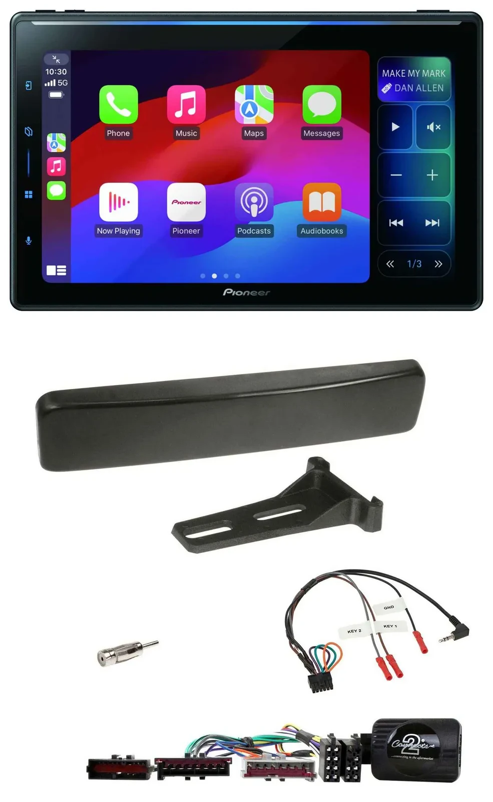 Pioneer Bluetooth DAB Lenkrad USB Autoradio für Ford Focus Mondeo schwarz