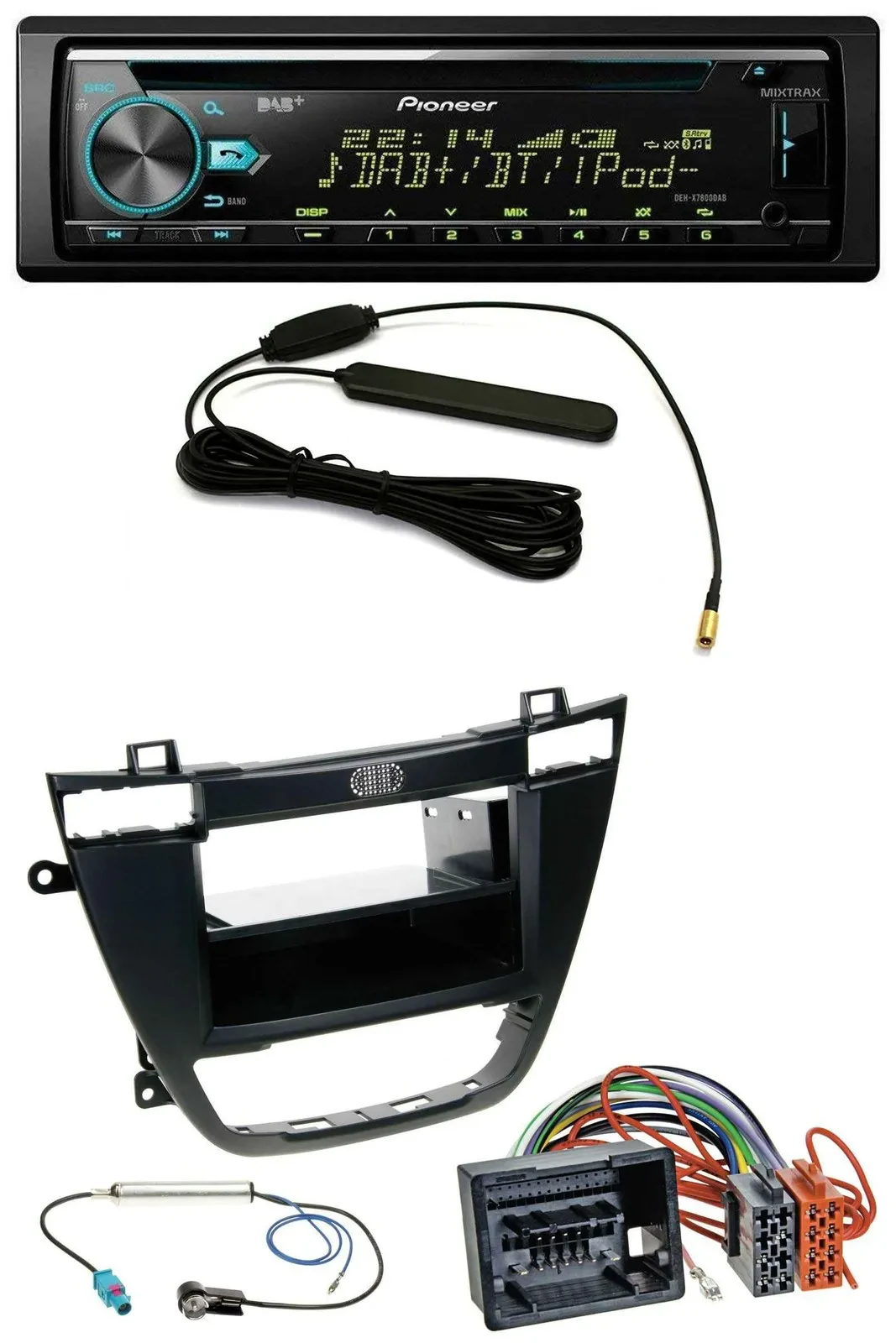 Pioneer CD MP3 AUX DAB USB Autoradio für Opel Insignia 2008-2013 schwarz