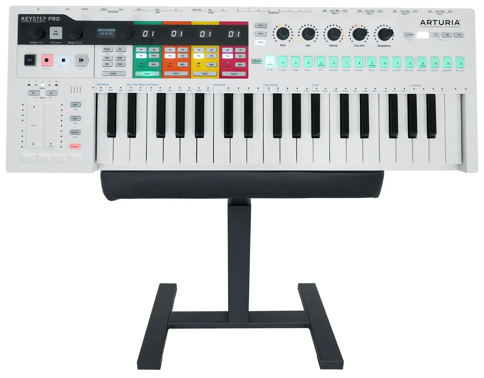 Arturia Keystep Pro Sequencer 37-Key Midi USB Keyboard Controller+Air Lift Bench