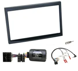 Einbauset Lenkradadapter Doppel DIN Autoradio für Citroen C3 C2 Berlingo schwarz