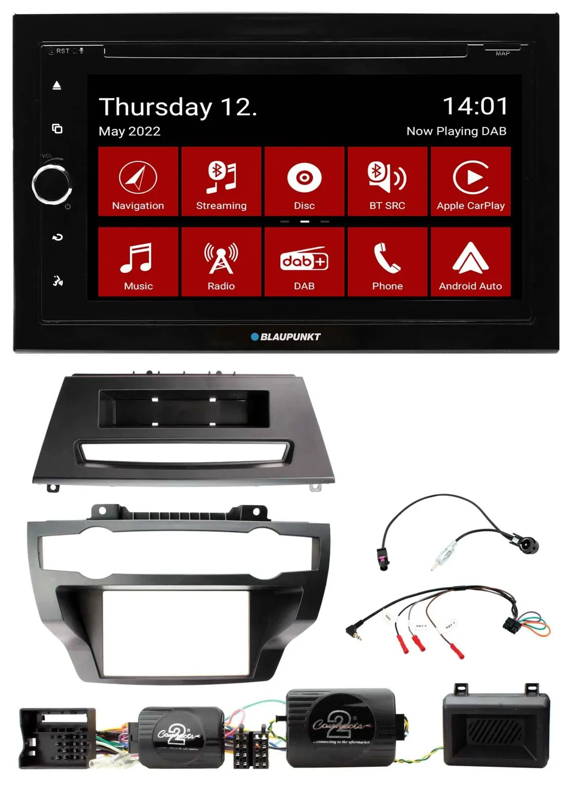 Blaupunkt Lenkrad DVD Bluetooth DAB 2DIN USB Autoradio für BMW X5 X6 07-13 E70 E
