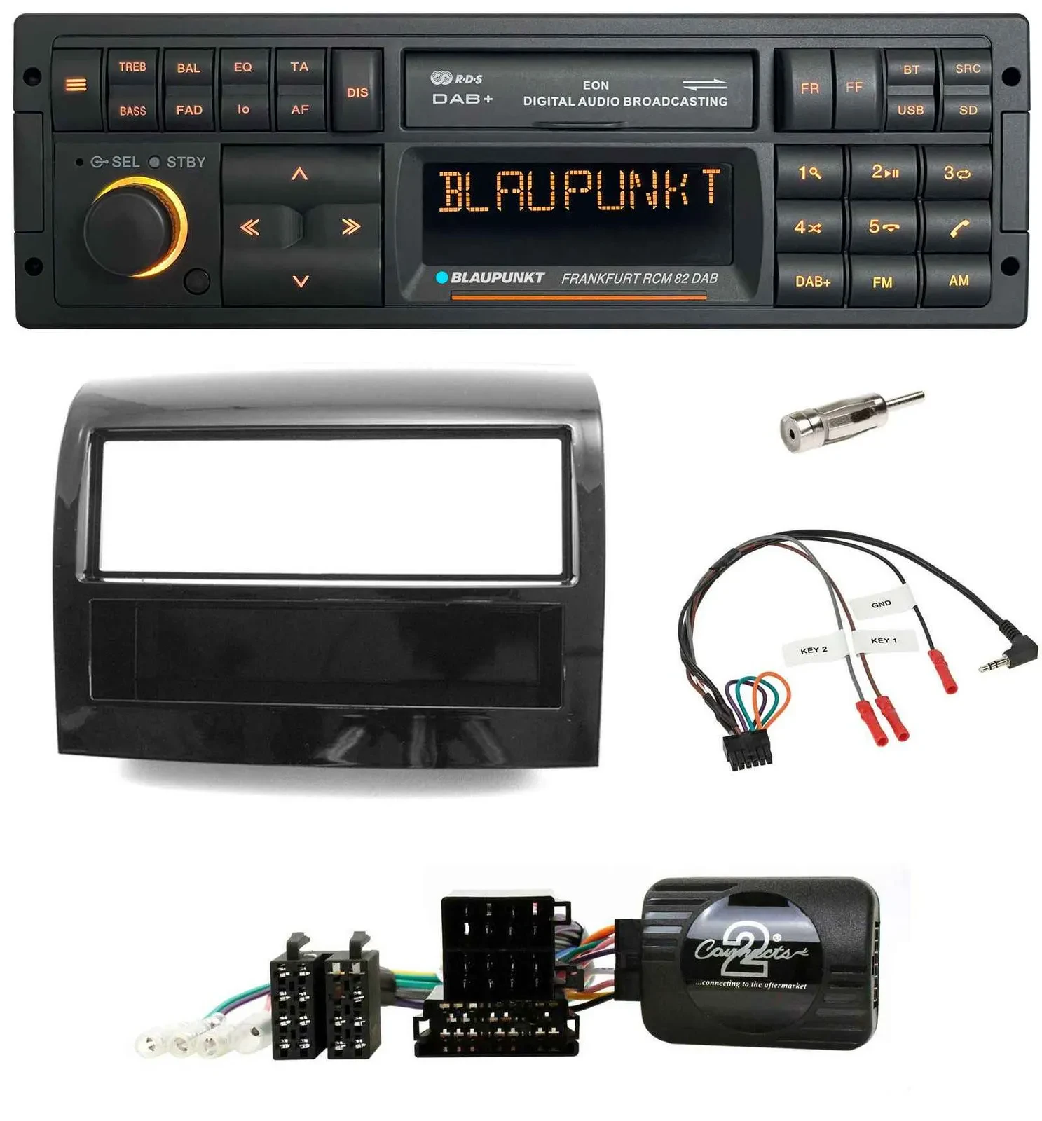 Blaupunkt USB DAB SD Lenkrad Bluetooth Autoradio für Fiat Ducato 2012-2015 Piano