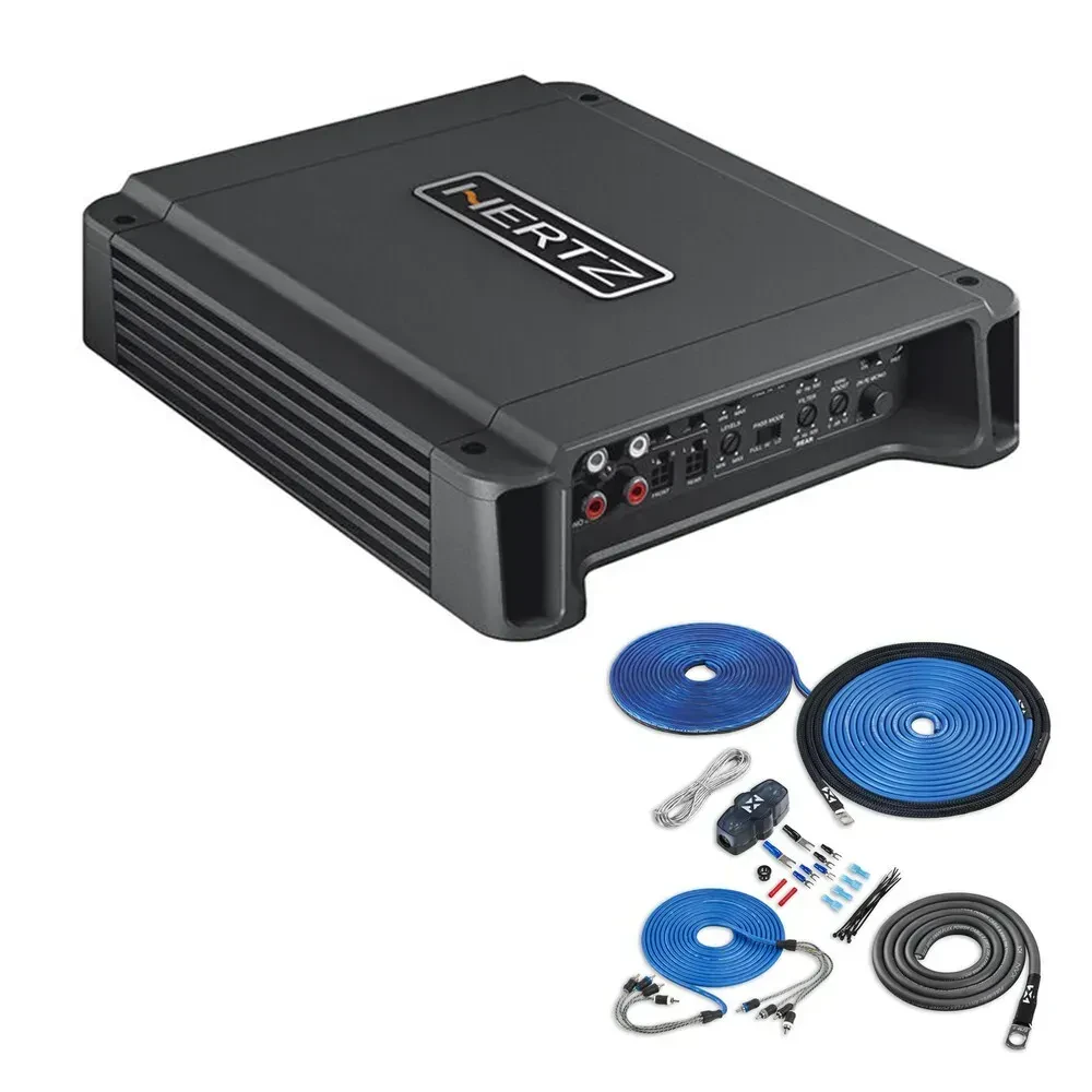 Hertz HCP4D 580W 4 Channel Subwoofer Car Amplifier with Free 8 Gauge Amp Kit