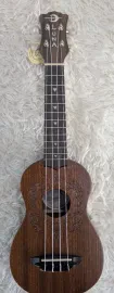 Luna Guitars Luna UKE HONU Turtle Soprano Size Mahogany Ukulele with Gig Bag
