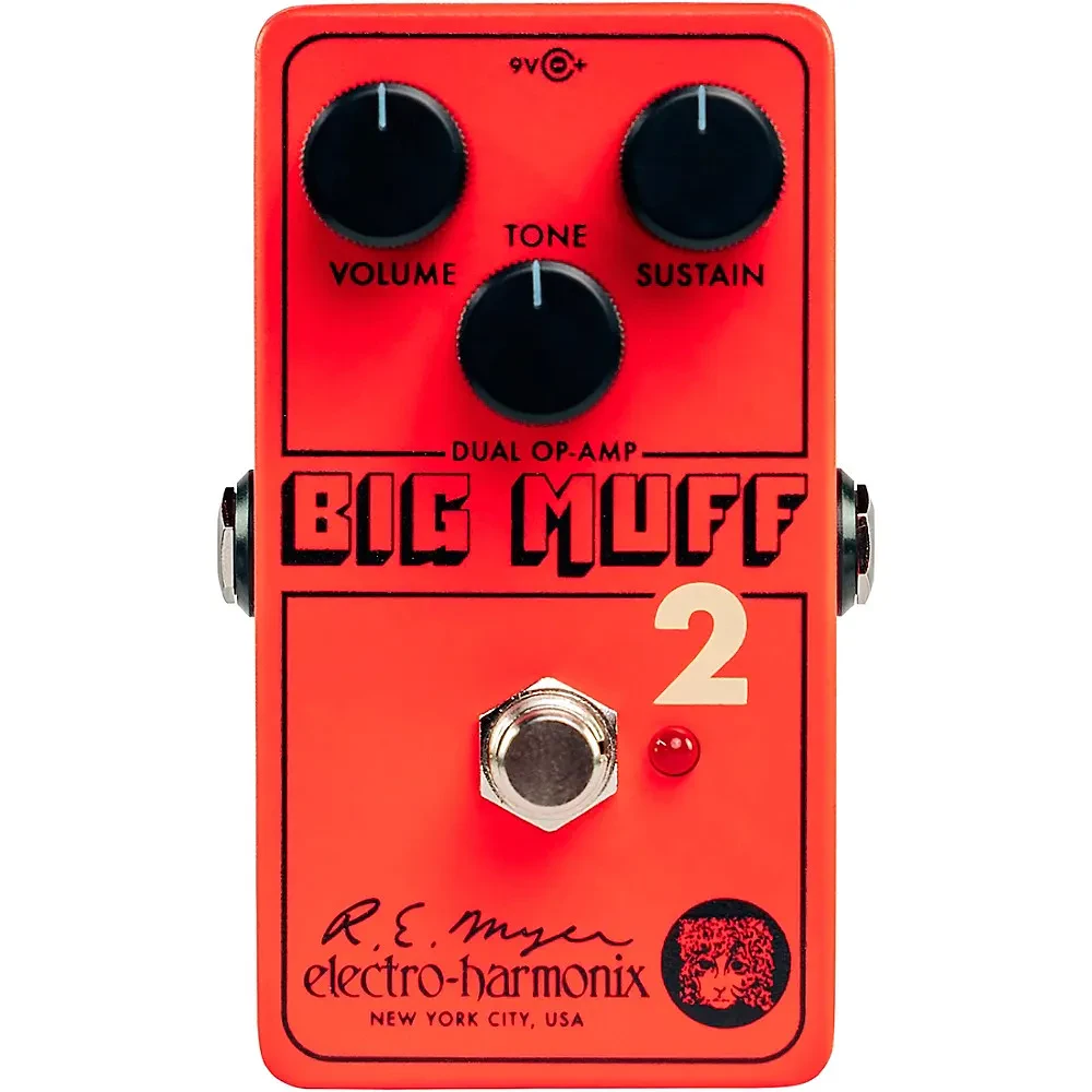 Electro-Harmonix Big Muff Pi 2 Dual Op-Amp Fuzz Effects Pedal - Red