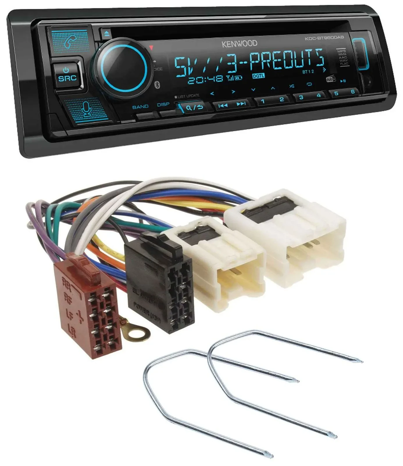 Kenwood Bluetooth USB CD MP3 DAB Autoradio für Nissan Pathfinder 96-03 Quest 93-